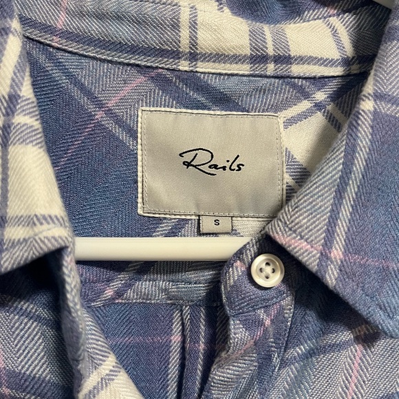 Rails Hunter Plaid Long Sleeve Button Down Shirt in Sky/White/Candy - Picture 4 of 5